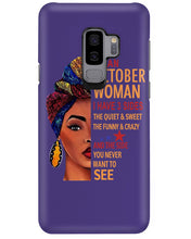 Load image into Gallery viewer, Im An October Woman I Have Three Sides Birthday Gift Phone case
