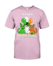 Load image into Gallery viewer, Lovely Cat And Balloons Happy St Patrick's Day Gift For Cat Lovers Guys Tee
