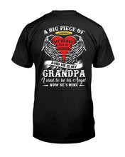 Load image into Gallery viewer, Gift For Grandpa A Big Piece Of My Heart Lives Guys Tee
