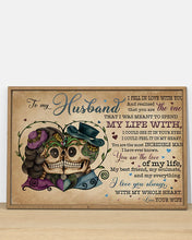 Load image into Gallery viewer, Skull Love You With Whole My Heart Gift For Wife Horizontal Poster
