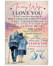 Load image into Gallery viewer, Look For A Loyal Heart Gift For Wife Vertical Poster

