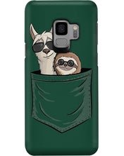 Load image into Gallery viewer, Cool Llama And Sloth In Pocket Meaningful Gift Phone case
