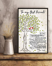 Load image into Gallery viewer, Tree Thank For Being Mine Gift For Best Friend Vertical Poster
