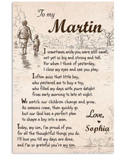 Load image into Gallery viewer, Custom Name Gift For Son I Sometimes Wish You Were Small Vertical Poster
