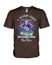 Load image into Gallery viewer, Rose Mandala Pattern I Need You Here Gift For Angel Dad Guys V-Neck
