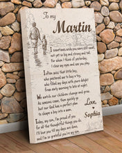 Load image into Gallery viewer, Custom Name Gift For Son I Sometimes Wish You Were Small Matte Canvas
