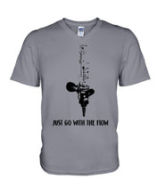 Load image into Gallery viewer, Just Go With The Flow Black And White Special Gift For Men Guys V-Neck
