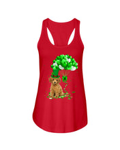 Load image into Gallery viewer, Red Toy Poodle Patrick Balloons St. Patrick's Day Color Changing Mug Ladies Flowy Tank
