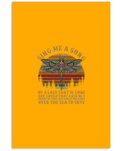 Load image into Gallery viewer, Sing Me A Song Dragonfly Retro Vintage Vertical Poster
