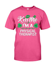 Load image into Gallery viewer, Physical Therapist Green Lip Shamrock St. Patrick's Day Color Changing Mug Guys Tee
