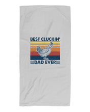 Load image into Gallery viewer, Best Cluckin' Dad Ever Retro Vintage Gift For Dad Beach Towel
