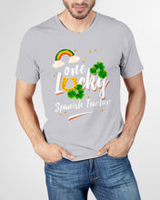 Load image into Gallery viewer, Rainbow And Cloud Horseshoe One Lucky Spanish Teacher St Patrick's Day Gift Guys V-Neck
