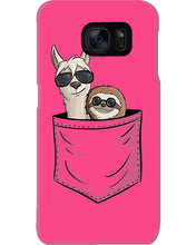Load image into Gallery viewer, Cool Llama And Sloth In Pocket Meaningful Gift Phone case
