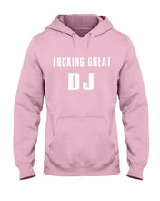 Load image into Gallery viewer, Fucking Great DJ Black And White Printed Mug Hoodie
