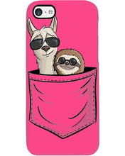 Load image into Gallery viewer, Cool Llama And Sloth In Pocket Meaningful Gift Phone case
