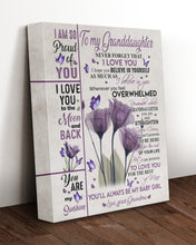 Load image into Gallery viewer, Purple Flower Always Be My Baby Girl Grandma Gift For Granddaughter Matte Canvas
