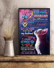 Load image into Gallery viewer, Cat And Butterflies  Spread Your Wings Gift For Angel Husband Vertical Poster
