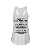 Load image into Gallery viewer, A Freaking Awesome Husband Is My Life Ladies Flowy Tank
