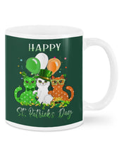 Load image into Gallery viewer, Lovely Cat And Balloons Happy St Patrick's Day Gift For Cat Lovers Mug
