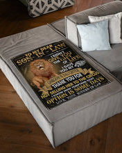 Load image into Gallery viewer, Thank You Roaring Lion Mother Gift For Son In Law Fleece Blanket
