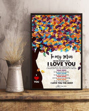 Load image into Gallery viewer, Colorful Tree Gift For Your Man I Love You The Most Vertical Poster
