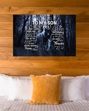 Load image into Gallery viewer, Black Wolf My Love For You Dad Gift For Son Horizontal Poster

