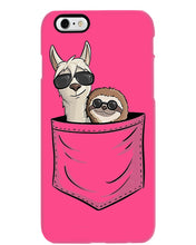 Load image into Gallery viewer, Cool Llama And Sloth In Pocket Meaningful Gift Phone case

