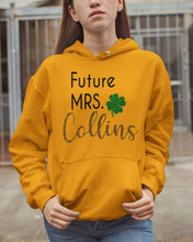 Load image into Gallery viewer, Shamrock Future Mrs Collins St Patrick's Day Hoodie
