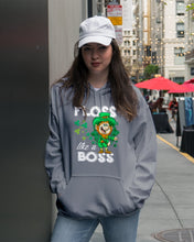 Load image into Gallery viewer, Funny Leprechaun Floss Like A Boss Shamrock Design St Patrick's Day Gift Hoodie
