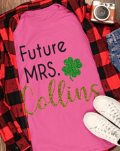 Load image into Gallery viewer, Shamrock Future Mrs Collins St Patrick's Day Guys Tee
