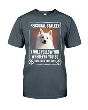 Load image into Gallery viewer, American Eskimo Personal Stalker St. Patrick's Day Printed Mug Guys Tee
