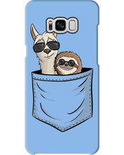 Load image into Gallery viewer, Cool Llama And Sloth In Pocket Meaningful Gift Phone case
