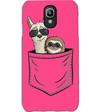 Load image into Gallery viewer, Cool Llama And Sloth In Pocket Meaningful Gift Phone case
