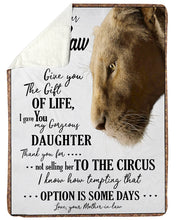 Load image into Gallery viewer, Mother In Law Gift For Son In Law Lion I Gave You My Gorgeous Daughter Sherpa Blanket
