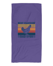 Load image into Gallery viewer, Best Cluckin' Dad Ever Retro Vintage Gift For Dad Beach Towel
