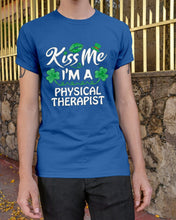 Load image into Gallery viewer, Physical Therapist Green Lip Shamrock St. Patrick's Day Color Changing Mug Guys Tee
