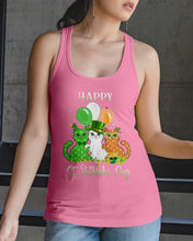 Load image into Gallery viewer, Lovely Cat And Balloons Happy St Patrick's Day Gift For Cat Lovers Ladies Flowy Tank
