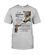 Load image into Gallery viewer, Wolf Grandma Gift For Grandson Believe In Yourself Guys Tee
