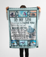 Load image into Gallery viewer, Turtles Mom Gift For Son You Are Always My Little Boy Fleece Blanket
