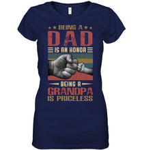 Load image into Gallery viewer, Being A Dad And Being A Grandpa Meaningful Gift For Family Ladies V-Neck
