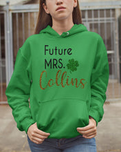 Load image into Gallery viewer, Shamrock Future Mrs Collins St Patrick's Day Hoodie
