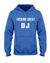 Load image into Gallery viewer, Fucking Great DJ Black And White Printed Mug Hoodie
