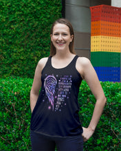 Load image into Gallery viewer, Purple Wings Gift For Angel Grandpa I Used To Be His Angel Ladies Flowy Tank
