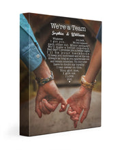 Load image into Gallery viewer, We're A Team Hand In Hand Custom Name Gift For Family Matte Canvas
