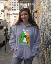 Load image into Gallery viewer, Lovely Cat And Balloons Happy St Patrick's Day Gift For Cat Lovers Hoodie
