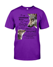Load image into Gallery viewer, Wolf Grandma Gift For Grandson Believe In Yourself Guys Tee
