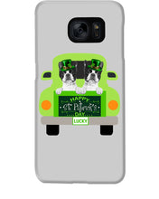Load image into Gallery viewer, Boston Terrier Let's Go Travel Green Car St Patrick's Day Gift For Dog Lovers Phone case
