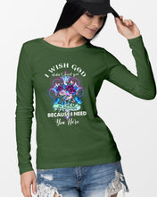 Load image into Gallery viewer, Rose Mandala Pattern I Need You Here Gift For Angel Dad Unisex Long Sleeve
