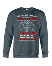 Load image into Gallery viewer, They Call Me A Lucky Man Gift For Husband Sweatshirt
