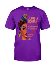 Load image into Gallery viewer, Im An October Woman I Have Three Sides Birthday Gift Guys Tee
